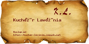Kuchár Lavínia névjegykártya